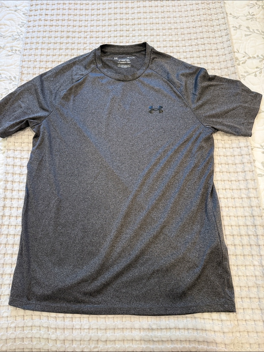 Under Armour Men's Heather Charcoal Performance Short-Sleeve Tee